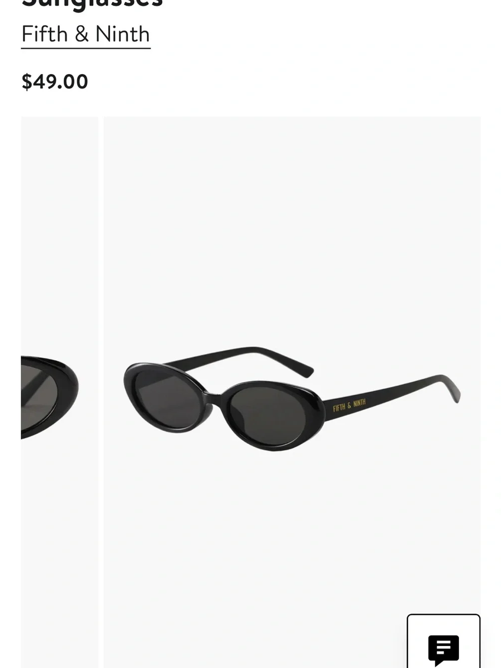 Fifth & Ninth Tanya 53mm Polarized Oval Sunglasses NWT